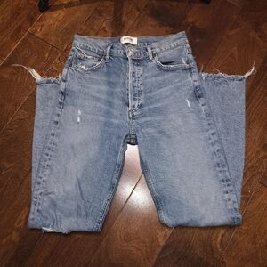 AGOLDE Light Wash High-Rise Jeans